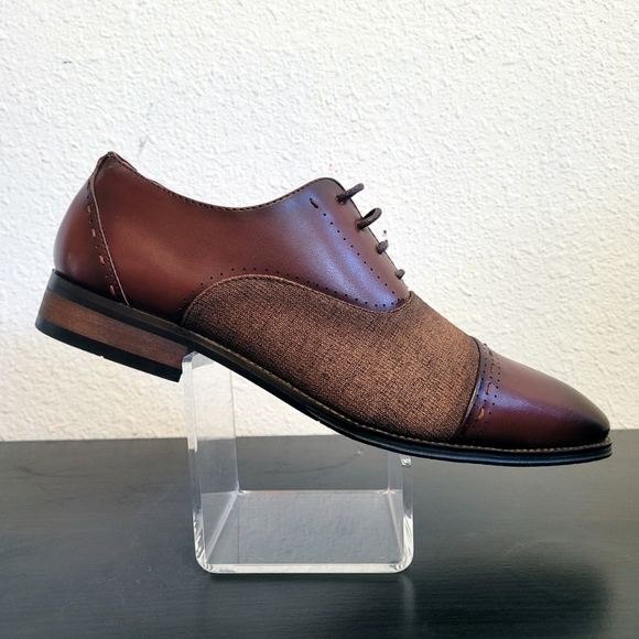 Santino Luciano Brown Oxford Dress Shoes - Picture 4 of 4